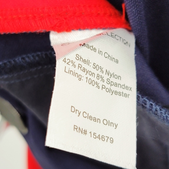 The Cause Collection Navy Red High Waist Pants 6 - Picture 9 of 15